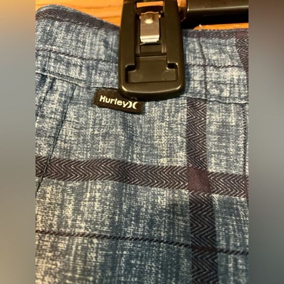 Men’s Hurley ABLE Blue Plaid Board Shorts Swim Trunks Size 34 - Picture 7 of 8